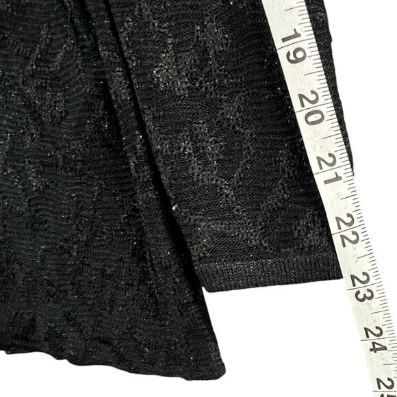 St John Evening Cardigan 2 Black Sparkly Metallic Sweater Quiet Luxury Vintage - Picture 12 of 16